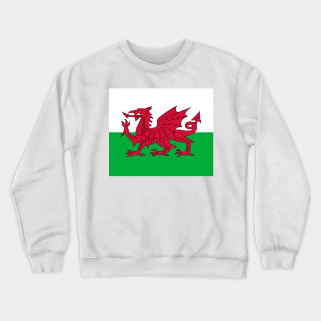 Wales Flag Crewneck Sweatshirt by flag for all